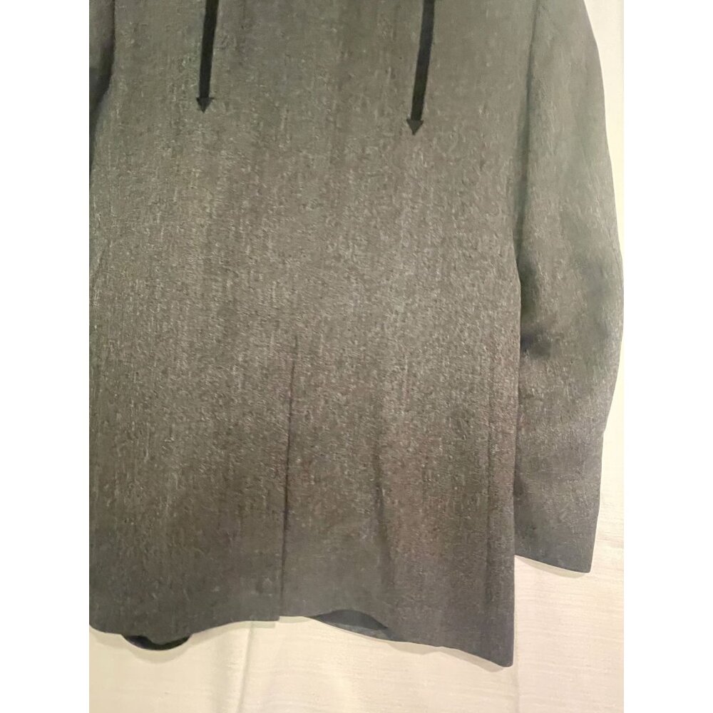 JA7053- Men’s Gray Blazer with Black Contrast Panels Two Button Structured Jacke - Picture 11 of 11